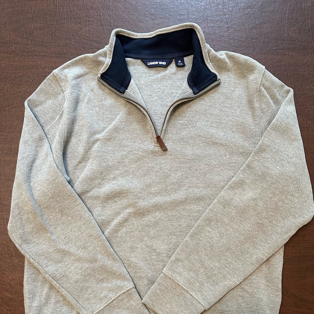 Men’s Lands End 3/4 zip sweater